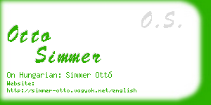 otto simmer business card